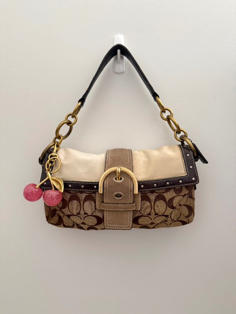 Vintage Coach Signature Soho Belted Shoulder Bag